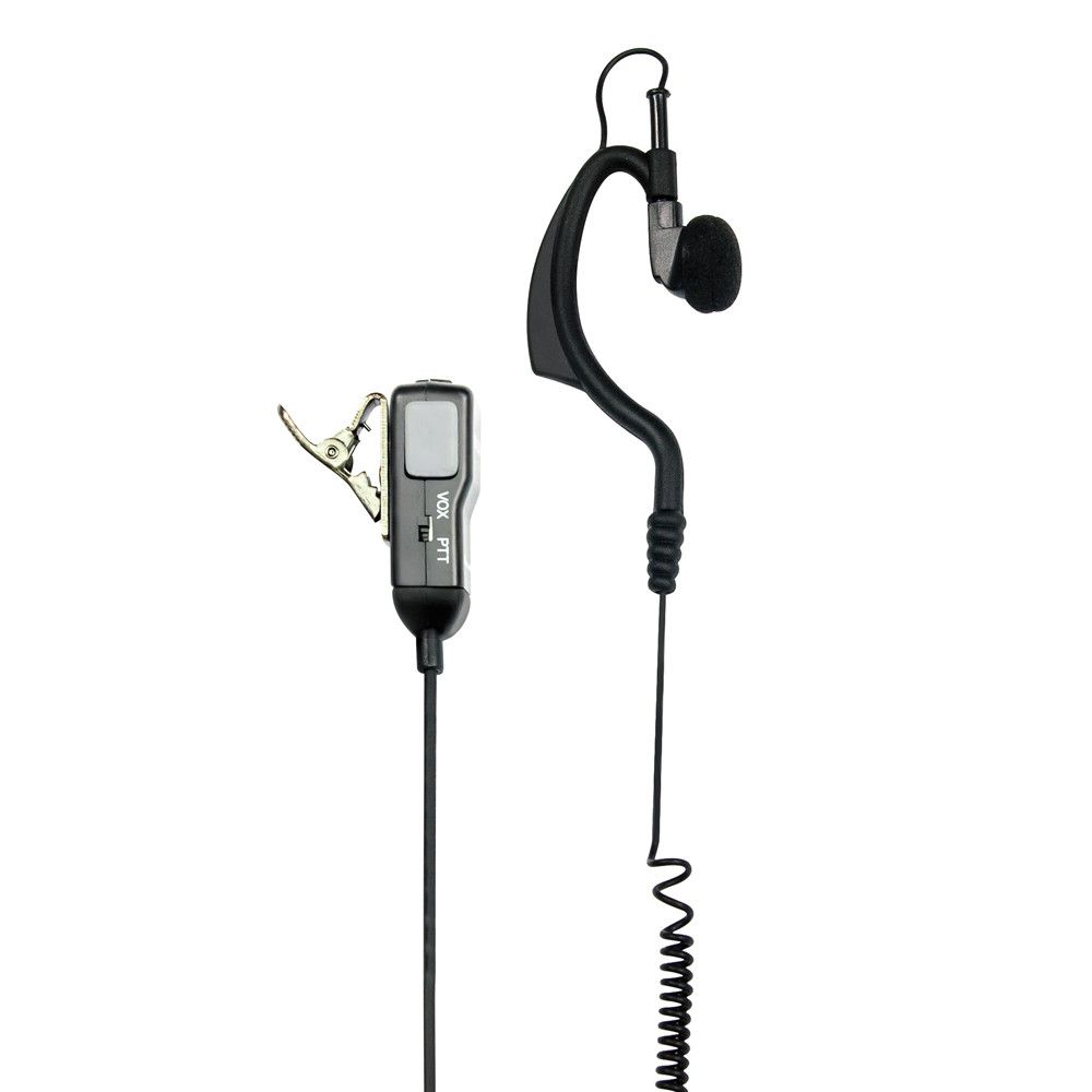 Midland MA21-SX - Headset - clip - oordopjes - bedraad - zwart, grijs