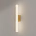 LINEA Light Prestige Moderne gouden wandlamp, glazen buis met lijnen, 61 cm, IP44, LED met verstelbare kleur, 12W