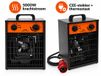 HOME It Werkplaatskachel 5000W - Industriële Bouwkachel 400V Krachtstroom - Met CEE-stekker - Thermostaat - IPX4 - Metaal