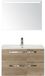 BES LED Seville Badmeubelset 80 cm - Natuur Eiken - Keramische Wastafel Wit Enjoy met Sence Spiegel