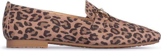 PS Poelman "ODETTE" Loafer voor Damen - Bruin met combinatie - Maat 36 - Lente/Zomer 2024