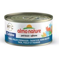 Almo nature HFC Natural natvoer kat Tonijn, kip en kaas 24x70 g