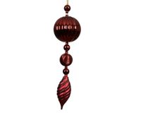 Decoris boule de Noël 28cm plastique rouge 1 pièce