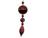 Decoris boule de Noël 28cm plastique rouge 1 pièce