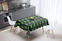 Bonamaison Tafelkleed, Anti-Mold, Sneldrogend, Waterdicht, 100% Polyester Tafellaken, Neon groene rook, 140 x 140 Cm
