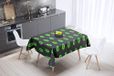 Bonamaison Tafelkleed, Anti-Mold, Sneldrogend, Waterdicht, 100% Polyester Tafellaken, Neon groene rook, 140 x 140 Cm