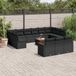 Maison Exclusive - Ensemble de jardin, composé de 14 pièces, avec coussins, noir, en polyrotin