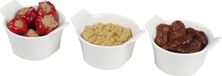 Alpina 3x Serveerschaaltjes voor tapas, snacks, sausjes en borrelhapjes wit 9,5 x 4,5 cm