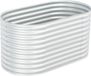 Jardinière surélevée 160x80x81 cm acier galvanisé argent