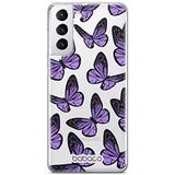 ERT GROUP mobiel telefoonhoesje voor Samsung S21 PLUS origineel en officieel erkend Babaco patroon Butterflies 002 optimaal aangepast aan de vorm van de mobiele telefoon, gedeeltelijk bedrukt