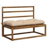 vidaXL Bankkussen VIANEN 100% Polyester Crèmekleurig 120 x 60 x 12 cm