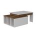 WELL HOME MOBILIARIO & DECORACIÓN Bijzettafel, 100% melamine gecoate spaanplaat, walnootwit