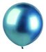 Pack Ciao Pack 25 balloons metallized in natural latex Premium Quality G150 (Ø 48cm / 19"), blue metallized