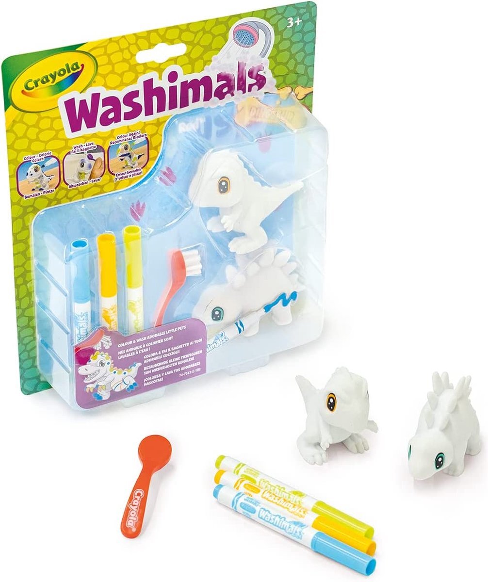 crayola - Washimals Pets, Navulset Dinosaurussen, spel en cadeau voor kinderen, vanaf 3 jaar