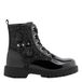 Graceland Zwarte Lakleren Enkelboots met Glitters en Profielzool