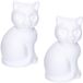 Rayher hobby Piepschuim dieren Chat - 2x - blanc - 23 cm - à décorer soi-même