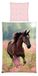 TRANKIELO® - Ensemble de literie à motif cheval - Housse de couette 135x200 cm & taie d'oreiller 80x80 cm - 100% coton