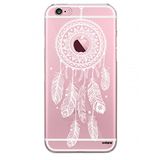 Evetane Beschermhoes compatibel met iPhone 6 Plus / 6S Plus, zacht, silicone, robuust, dun, transparant, motief: Reve, wit