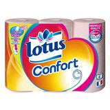 LOTUS Aqua Tube Papier Toilette 2 Épaisseurs Tube Biodégradable, 6 Rouleaux
