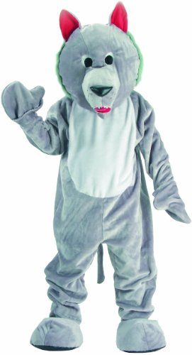 Dress Up America Adult Hungry Wolf Mascot Costume - Adult One Size