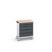 Bott Verso Mobiele Kast | 800x600x980mm | 5 Laden | MPX Top | RAL 7016