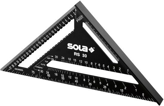 Sola RS30 Metrische winkelhaak 30 cm zwart