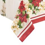Elrene Home Fashions Tafelkleed van stof, 152,4 x 259,1 cm, rood/wit
