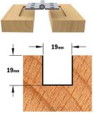 CMT Sponning- en kantenfrees met schuine snijkoppen, HW - Frees - Frezen - Profielfrees - 1 Stuk(s)