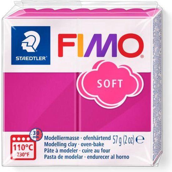 FIMO soft boetseerklei 57 g framboos | 261423