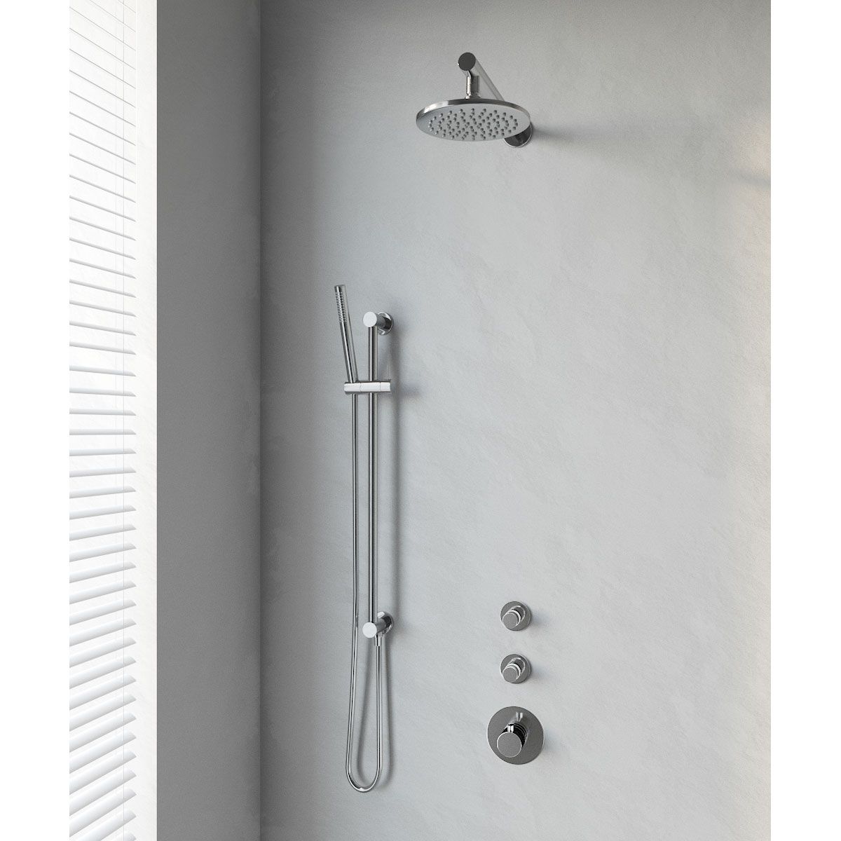 Brauer Inbouwthermostaatset Chrome Incl Staafhanddouche En Badafvoer Chroom