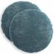 vidaXL - Kussensloop - 2 st - HEERLEN - Blauw - Ø 60 cm - Chenille Stof