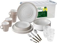 Brunner - Camping Serviesset - Savana - All Inclusive - 36 delig - Melamine - Vaatwasserbestendig - BPA-vrij