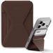 MOFT Snap-On Magnetische Kaarthouder - Wallet Compatibel met MagSafe - Pasjeshouder met Standaard - MOVAS Vegan Leer - Portemonnee 2 Pasjes - Bruin