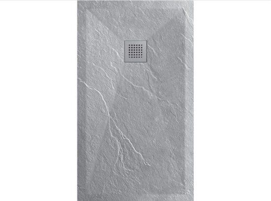 Bally Composiet Douchebak - 140x90 cm - Cement Grijs - Rechthoek - Anti-slip