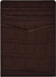 Fossil Andrew Emboss Card Case Brown Croco