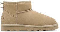 s.Oliver Dames Enkellaarsje 5-26351-41 400 Beige Leer Imitatiebont Blokhak