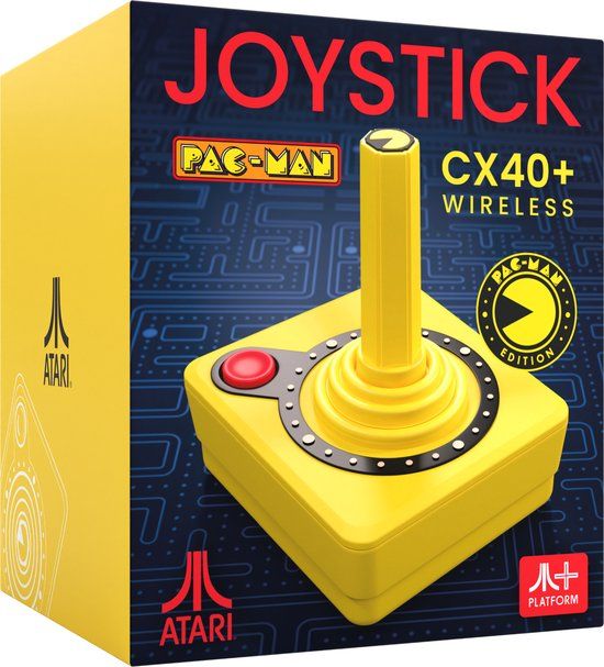 Pac-Man ATARI, SA Pac-Man CX-40+ Draadloze Joystick - Geel (Pac-Man Edition)