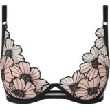 Chantelle Lush Plunge T-shirt BH Zwart/Soft Pink