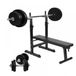 Gorilla Sports Banc d'haltères réglable avec set d'haltères de 70 kg plastique