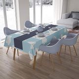 Bonamaison Tafelkleed, Anti-Mold, Sneldrogend, Waterdicht, 100% Polyester Tafellaken, Willekeurig patroon, 140 x 200 Cm - Ontworpen en Vervaardigd in Turkije