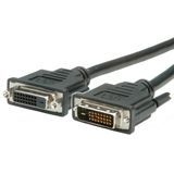 Value Panda Value DVI verlengkabel, DVI M-F, (24+1) dual link 5,0m zwart