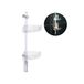 Hoekplank voor douche, doucherek met ledverlichting, 74 cm, transparant