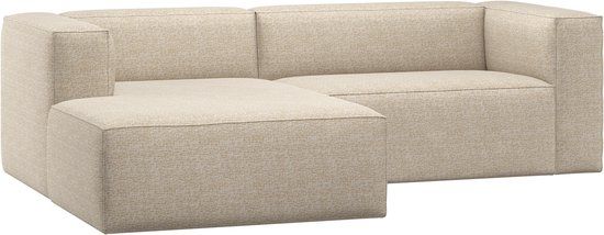 WOOOD Bean Chaise Longue Bank Links - Melange - Beige - 73x254x178