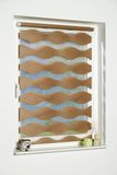 K-home Klemmfix dubbel rolgordijn "golf" zonder boren - taupe 40 cm x 150 cm