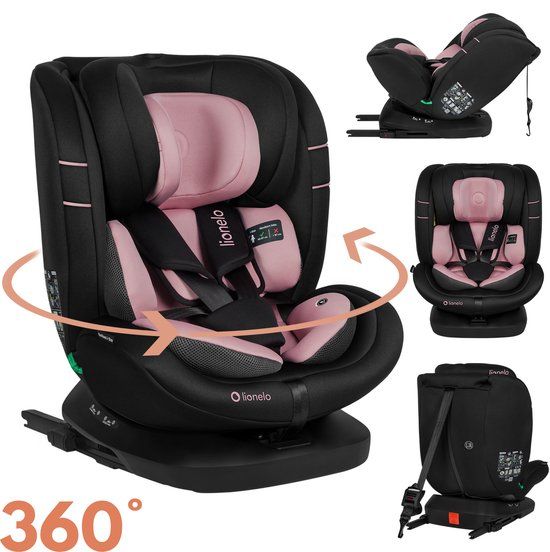 Lionelo Bastiaan i-Size Autostoel ISOFIX 360° Draaibaar – Van Geboorte tot 12 Jaar (40-150 cm) – RWF & FWF – Top Tether – Memory Foam – SideProtect – Brede Comfortzitting – i-Size