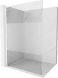 Mexen Kioto L paroi de douche Walk-in 90 x 200 cm, transparent/verre dépoli, blanc