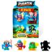 PIRATIX ADVENTURE WORLD Crazy Jungle-serie, 4-pack – bevat 4 piratix: 1 neon en 1 verrassing; en 4 neonaccessoires, verpakking van 5 van 6 stuks