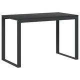 vidaXL Computerbureau 110x60x73 cm spaanplaat zwart