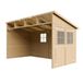 Timbela M340 - Houten tuinhuis - 7,94 m² - 416x216xH243 cm - zonder vloer en zonder zijwand (totaal 3 wanden)