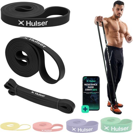Hulser Resistance band 11 tot 30 kg - 104/208 cm - Zwart